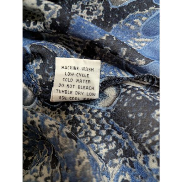 Jaipur womens blouse sz M Pleated in sections VGUC semi sheer Poly see measure - Picture 9 of 10